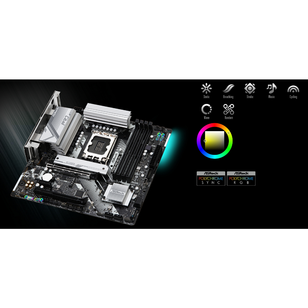 Mainboard ASROCK B760M Pro RS/D4 Socket 1700 M-ATX chính hãng mai hoàng phân phối BH 36 tháng