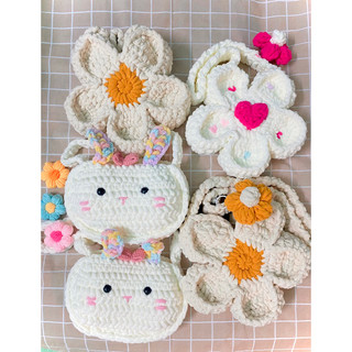 Túi thỏ cầu vồng len móc Handmade 🌷🌷