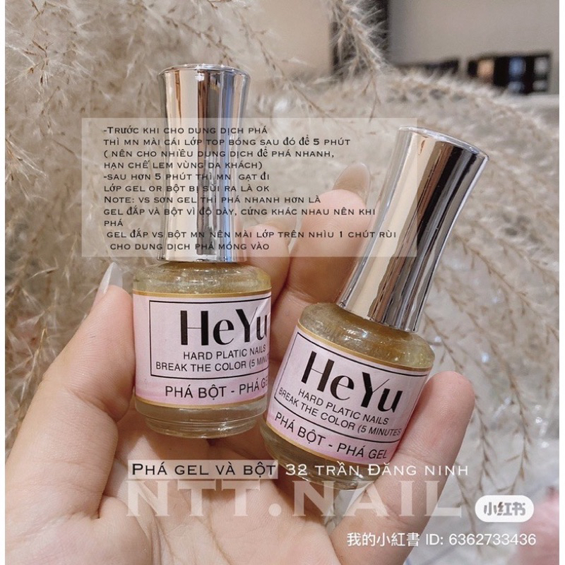 Chai nước phá gel phá bột Heyu thần tốc không nóng rát chính hãng