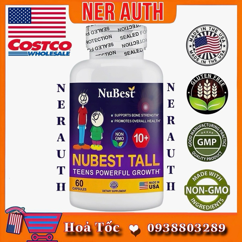 Viên uống hỗ trợ giúp trẻ em phát triển chiều cao New Look Tall 60 viên🇺🇸