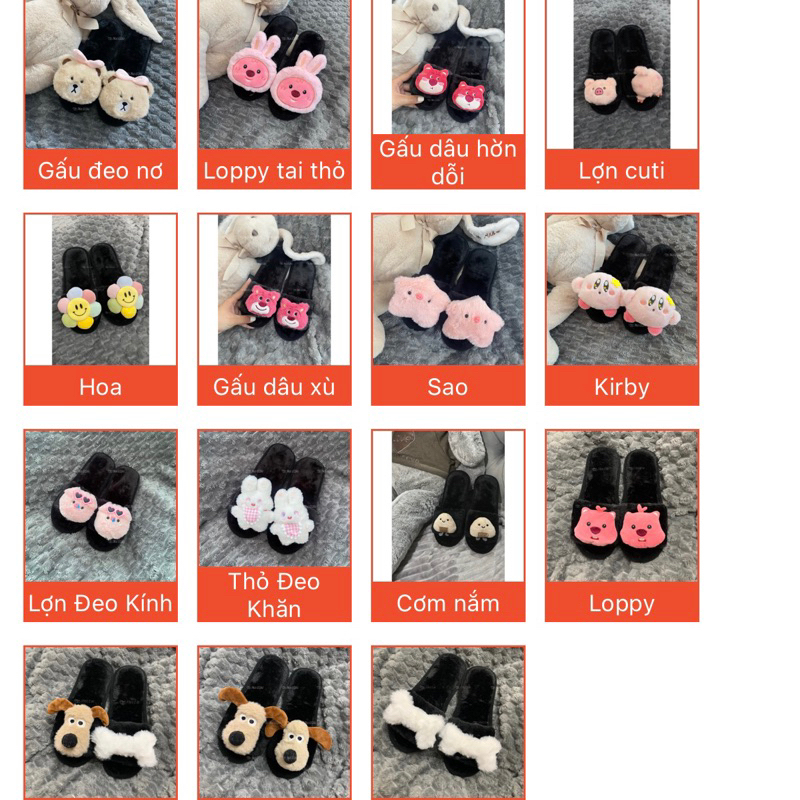 Dép lông gấu mới