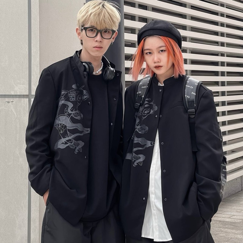 Áo blazer thiết kế Unisex Zune.zx, NISHIKIGOI LAYER JACKET