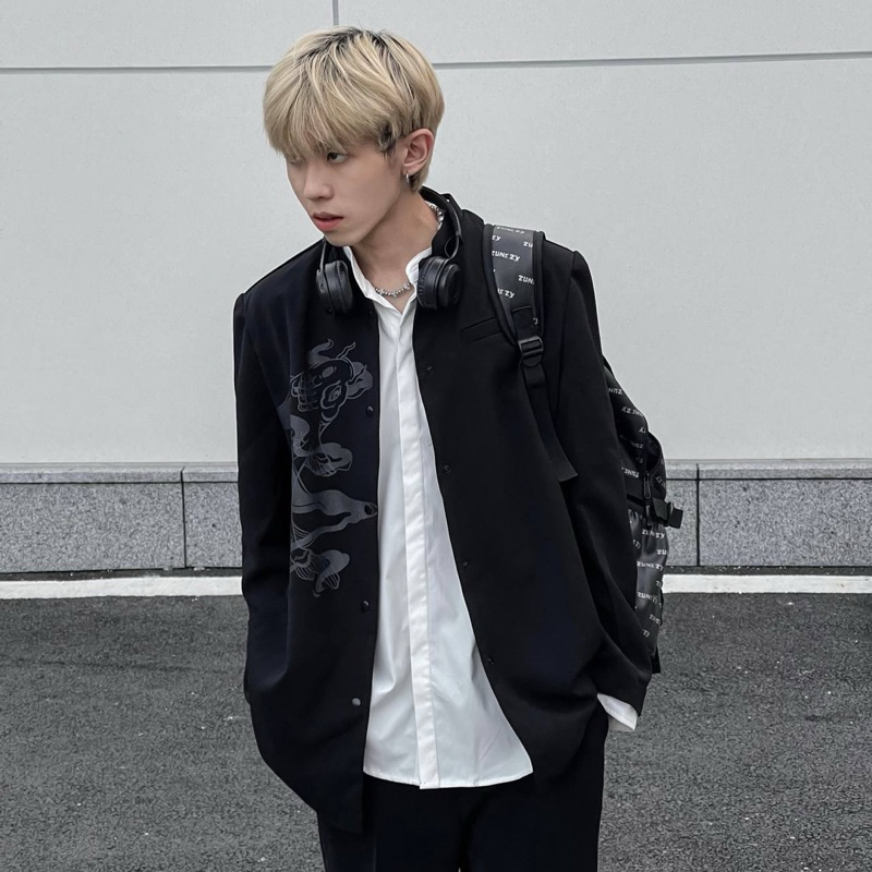 Áo blazer thiết kế Unisex Zune.zx, NISHIKIGOI LAYER JACKET