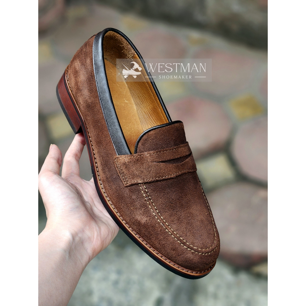 Giày Lười Da Lộn Nam - Suede Penny Loafer Westman W0008DL