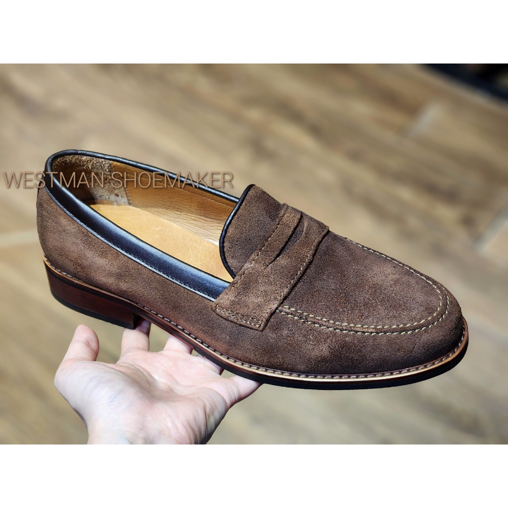 Giày Lười Da Lộn Nam - Suede Penny Loafer Westman W0008DL