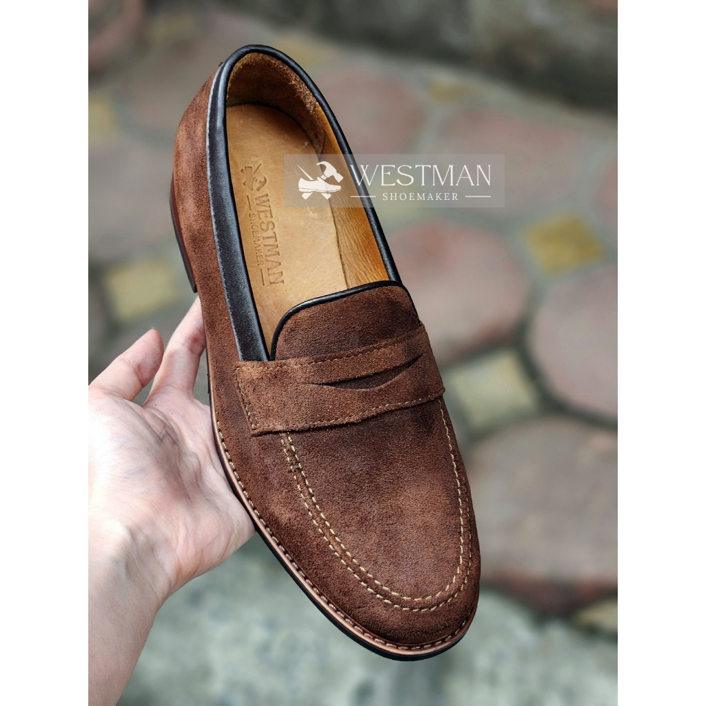 Giày Lười Da Lộn Nam - Suede Penny Loafer Westman W0008DL