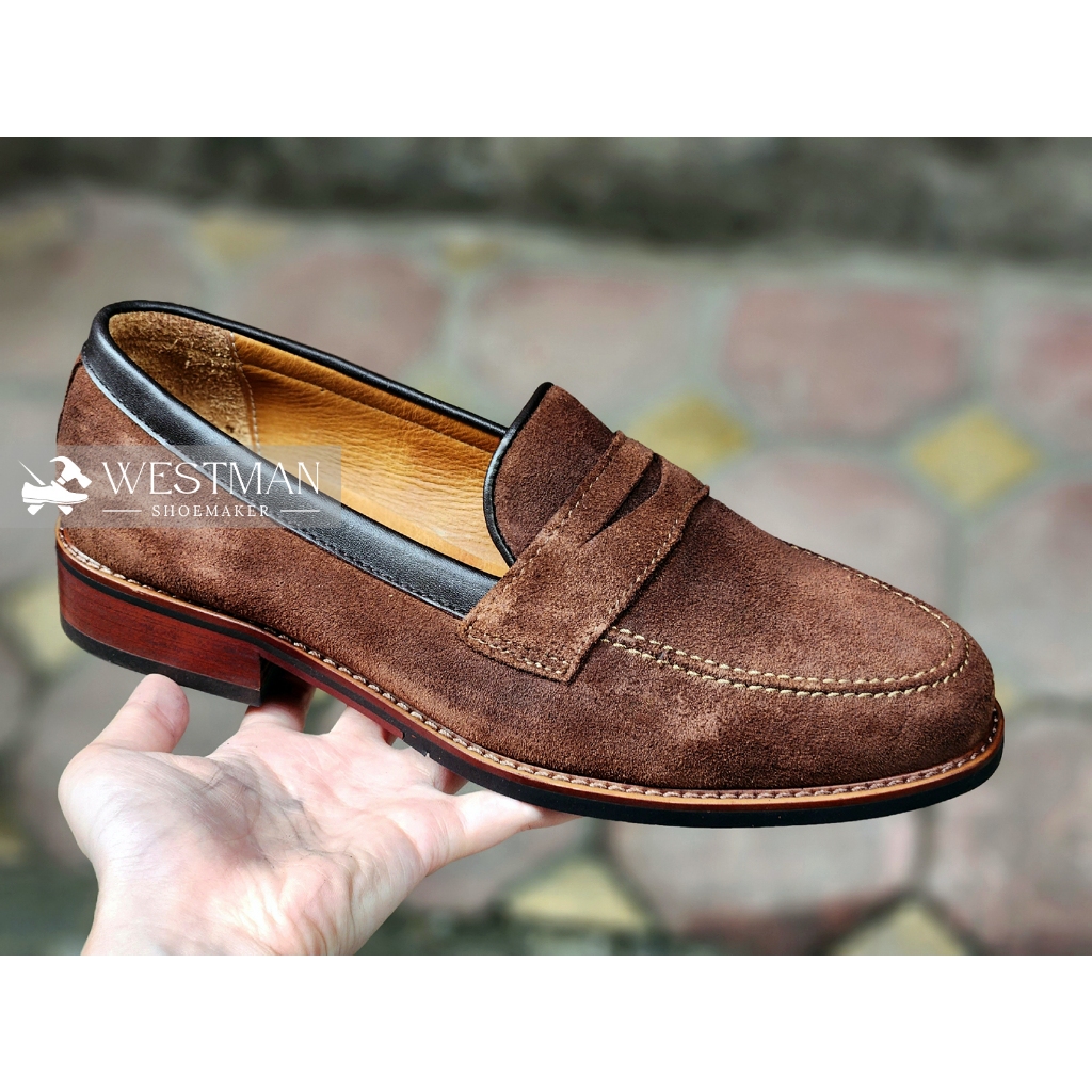 Giày Lười Da Lộn Nam - Suede Penny Loafer Westman W0008DL