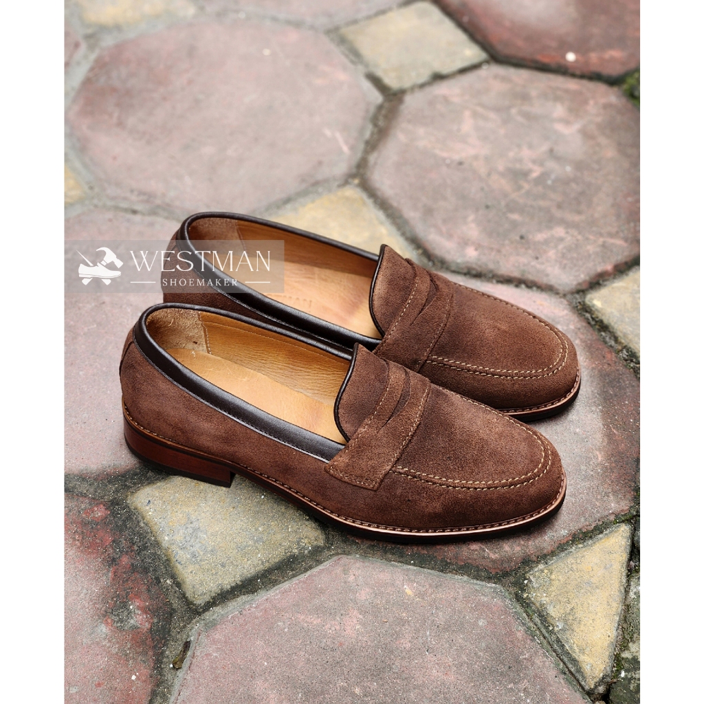 Giày Lười Da Lộn Nam - Suede Penny Loafer Westman W0008DL