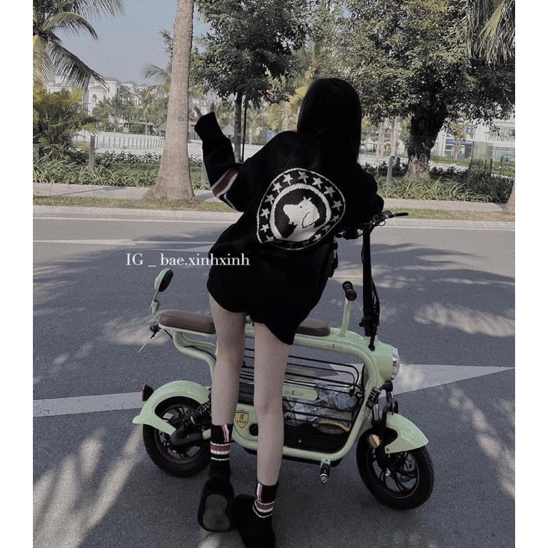Áo sweater nam nữ nỉ ngoại con cún vạch tay cháy phố hottrend 2023 HARIQUEEN