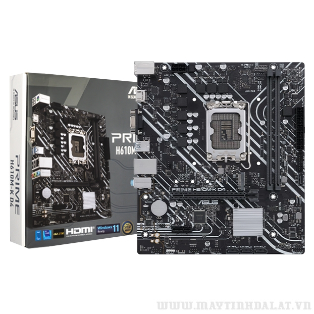Main Asus Prime H610M-K D4 2 khe ram Socket 1700 chính hãng bảo hành 36 tháng