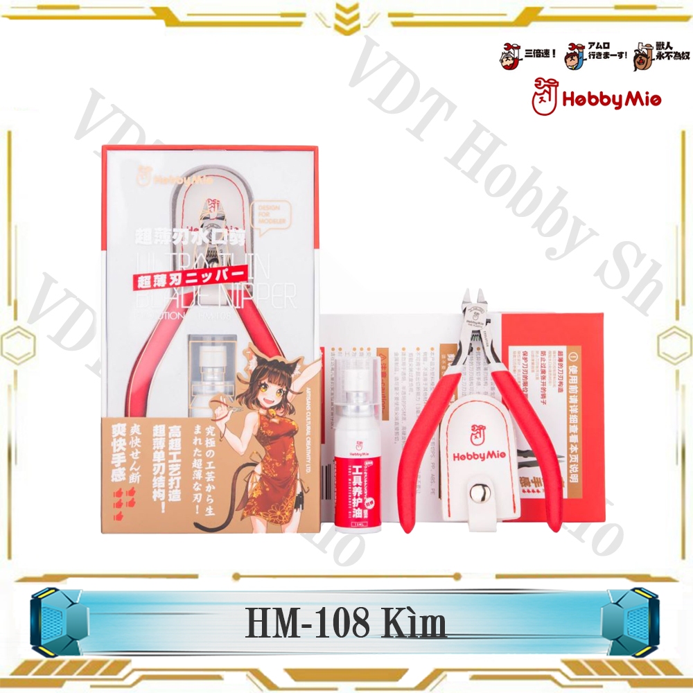 Hobby Mio: Kìm cắt chi tiết mô mình HM-108 Ultra Thin Single Blade Nipper