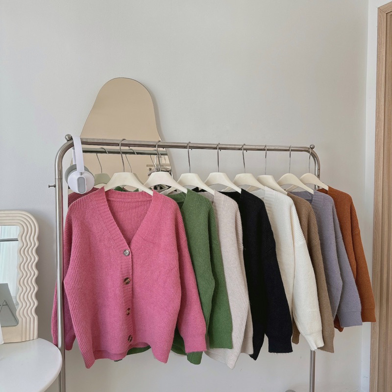 Cardigan trơn dáng rộng 117