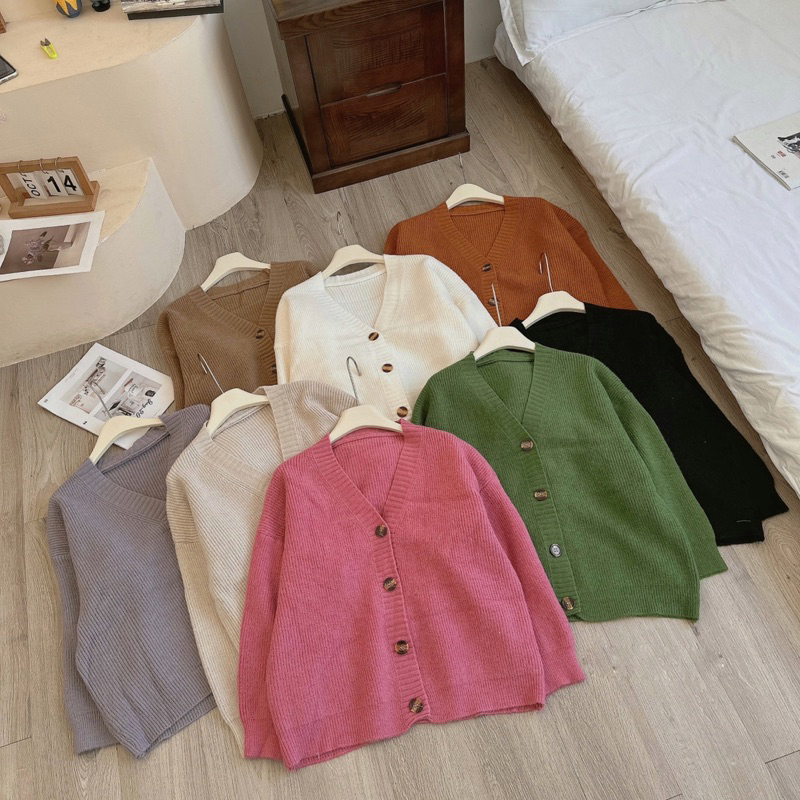 Cardigan trơn dáng rộng 117