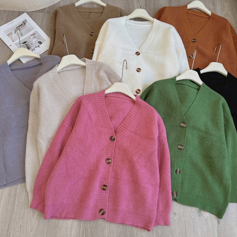 Cardigan trơn dáng rộng 117