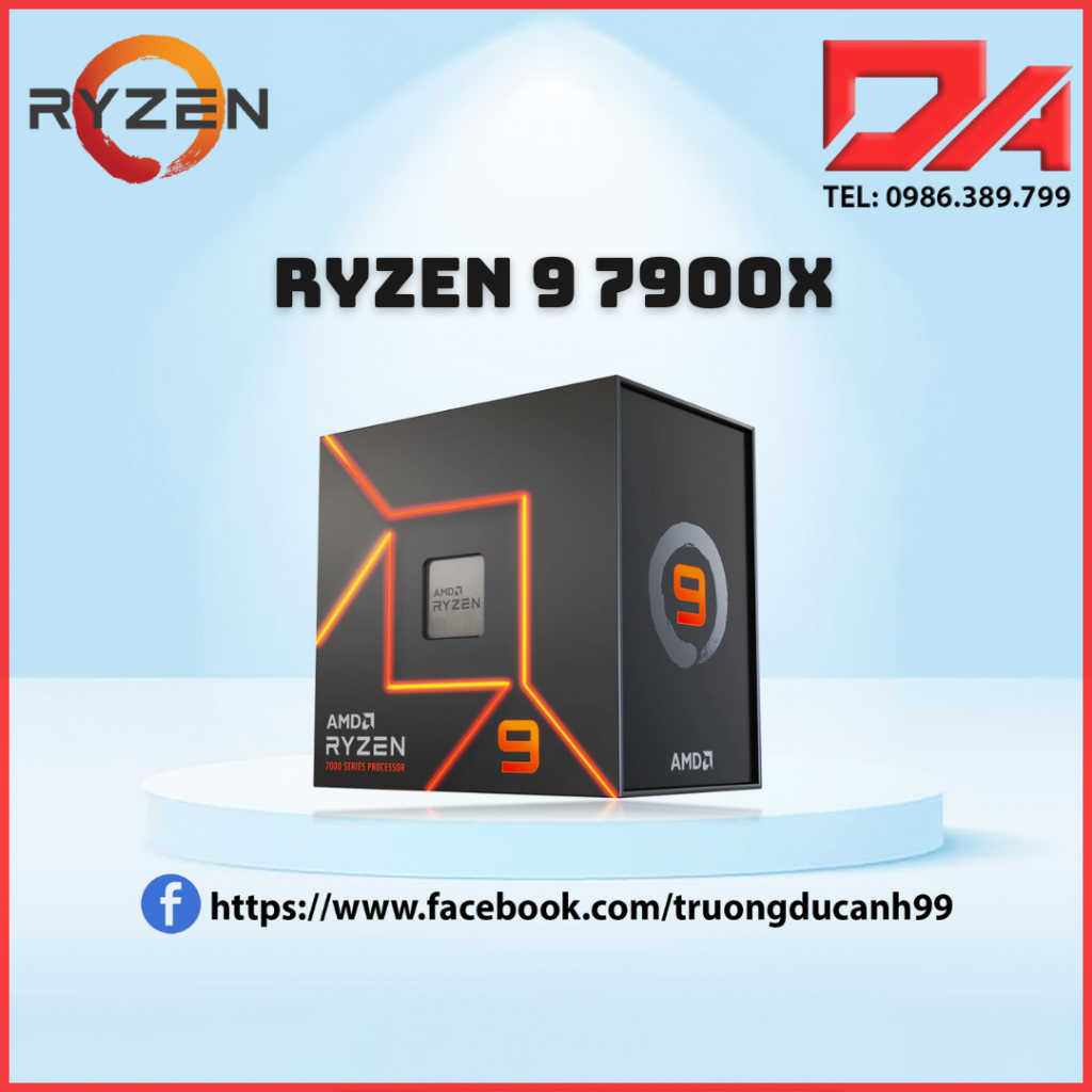 CPU AMD Ryzen 9 7900X - Tray - Bảo hành 1 tháng