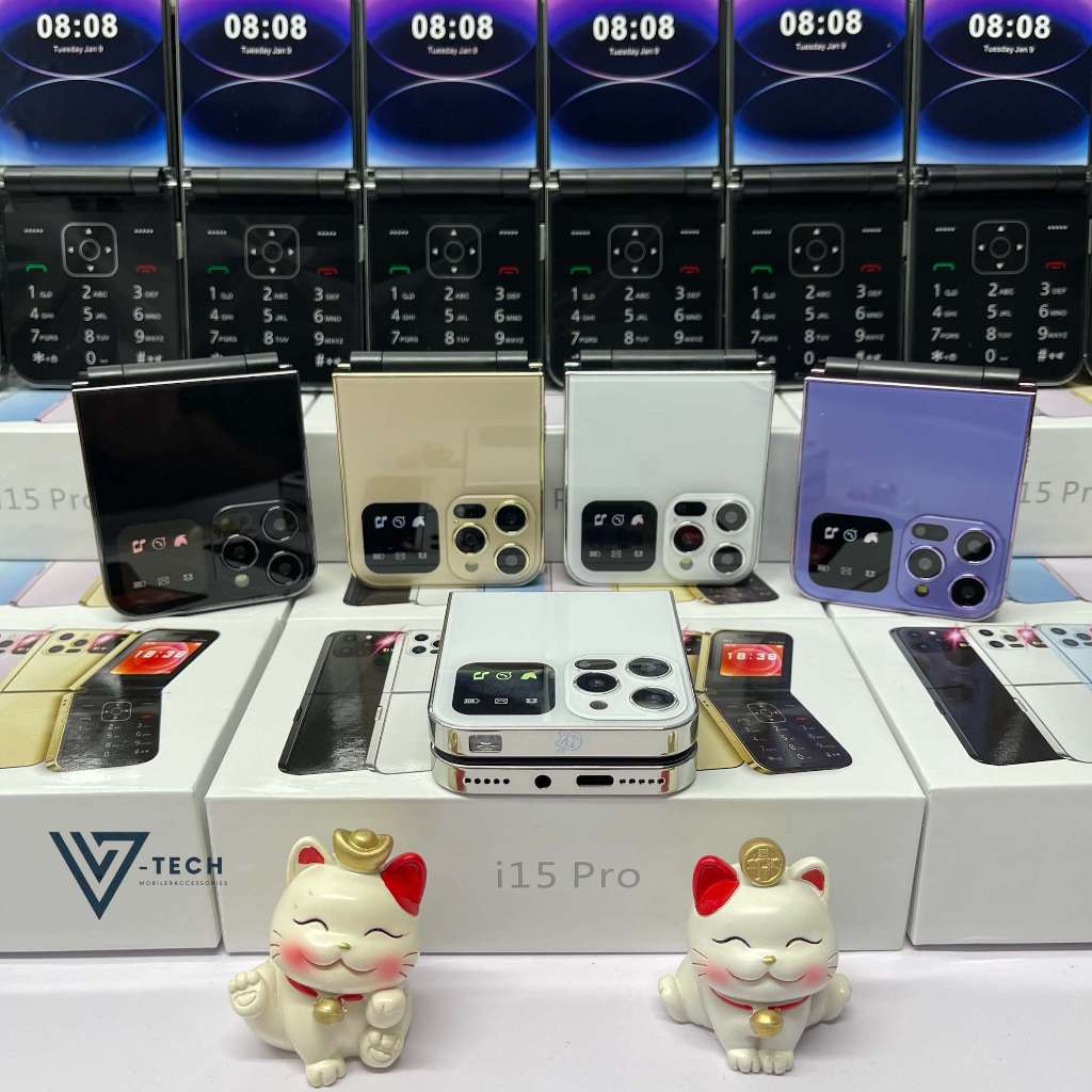 Điện Thoại I15 Pro Bàn Phím Nắp Gập - 2 Sim, Cực Đẹp Sang - Xịn - Mịn. Mới Nguyên Hộp