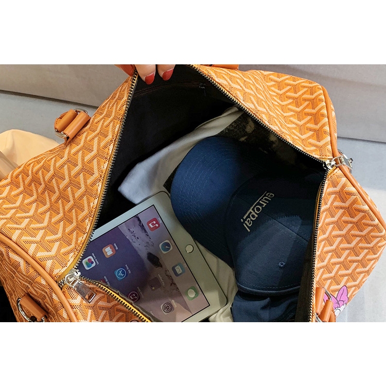 Túi xách du lịch da size lớn màu cam