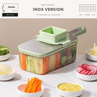Bộ nạo sợi rau củ đa năng FEEKA 6 lưỡi dao, đồ bào rau củ đa năng cao cấp nhỏ gọn