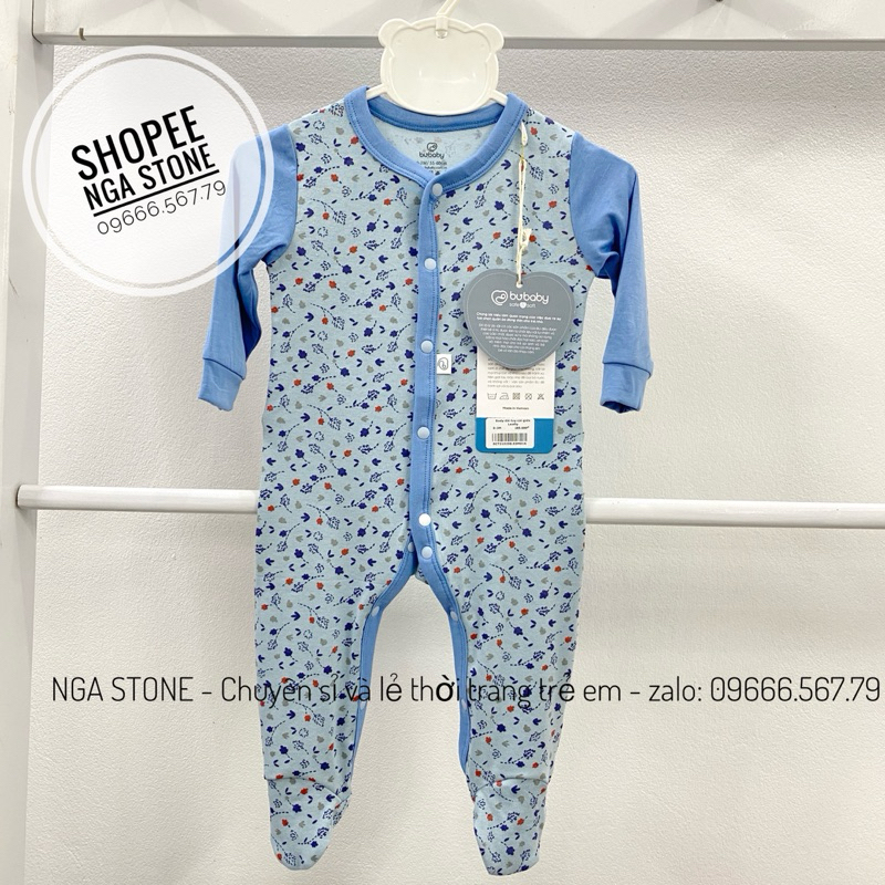 BUBABY Bộ body dài cho bé trai bé gái hãng bubaby body dài tay cài giữa Joyful - BU Siro BSR210200