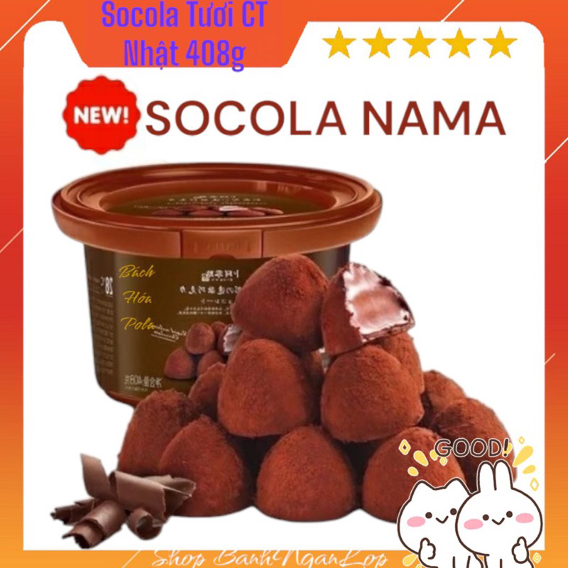 Socola Nama Tươi Công Thức Nhật Bản Hộp 408g 80 Viên Nhỏ Xinh
