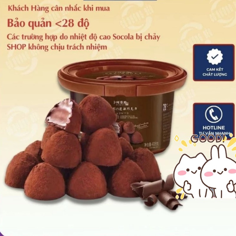Socola Nama Tươi Công Thức Nhật Bản Hộp 408g 80 Viên Nhỏ Xinh