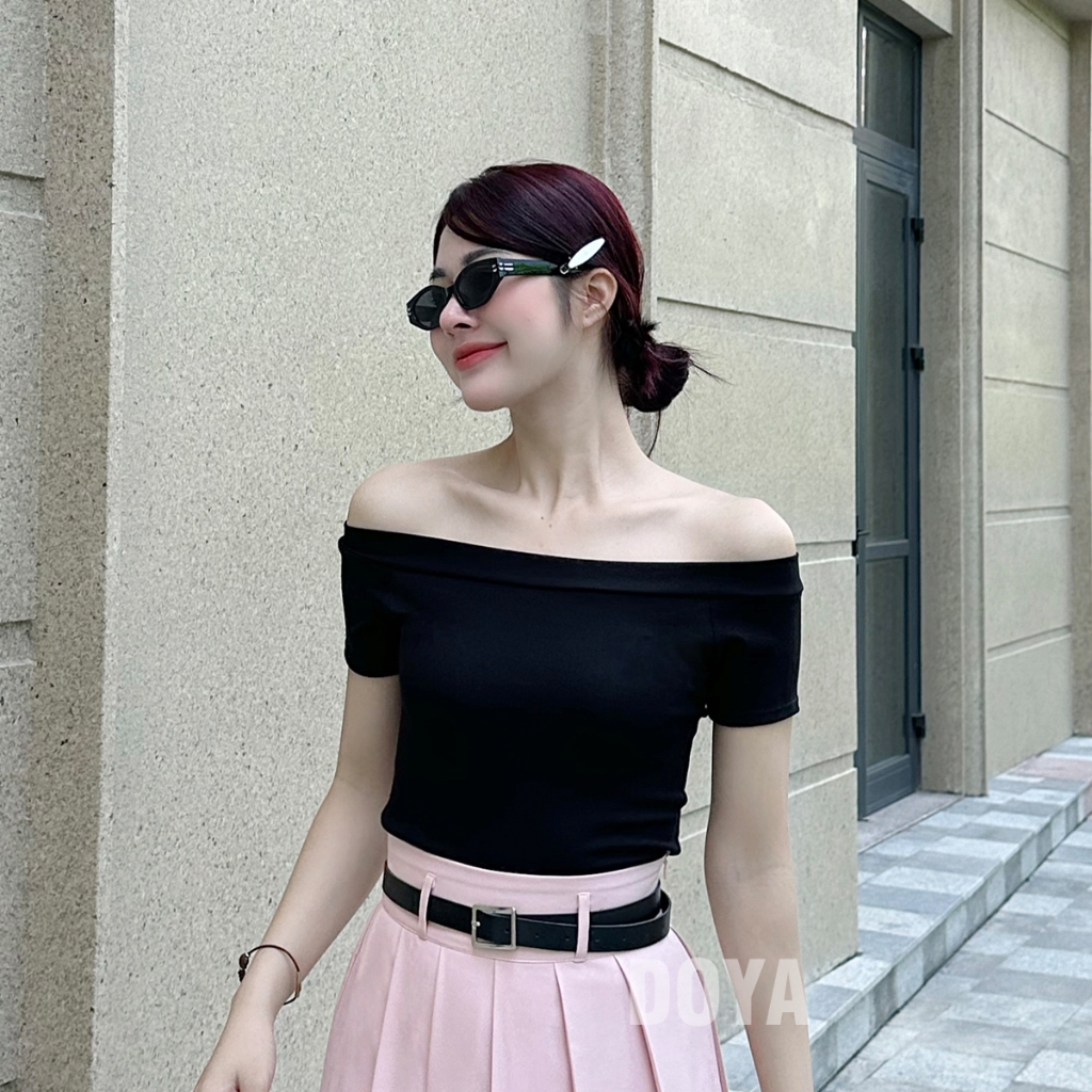 Áo trễ vai tay ngắn croptop DOYA Clothing