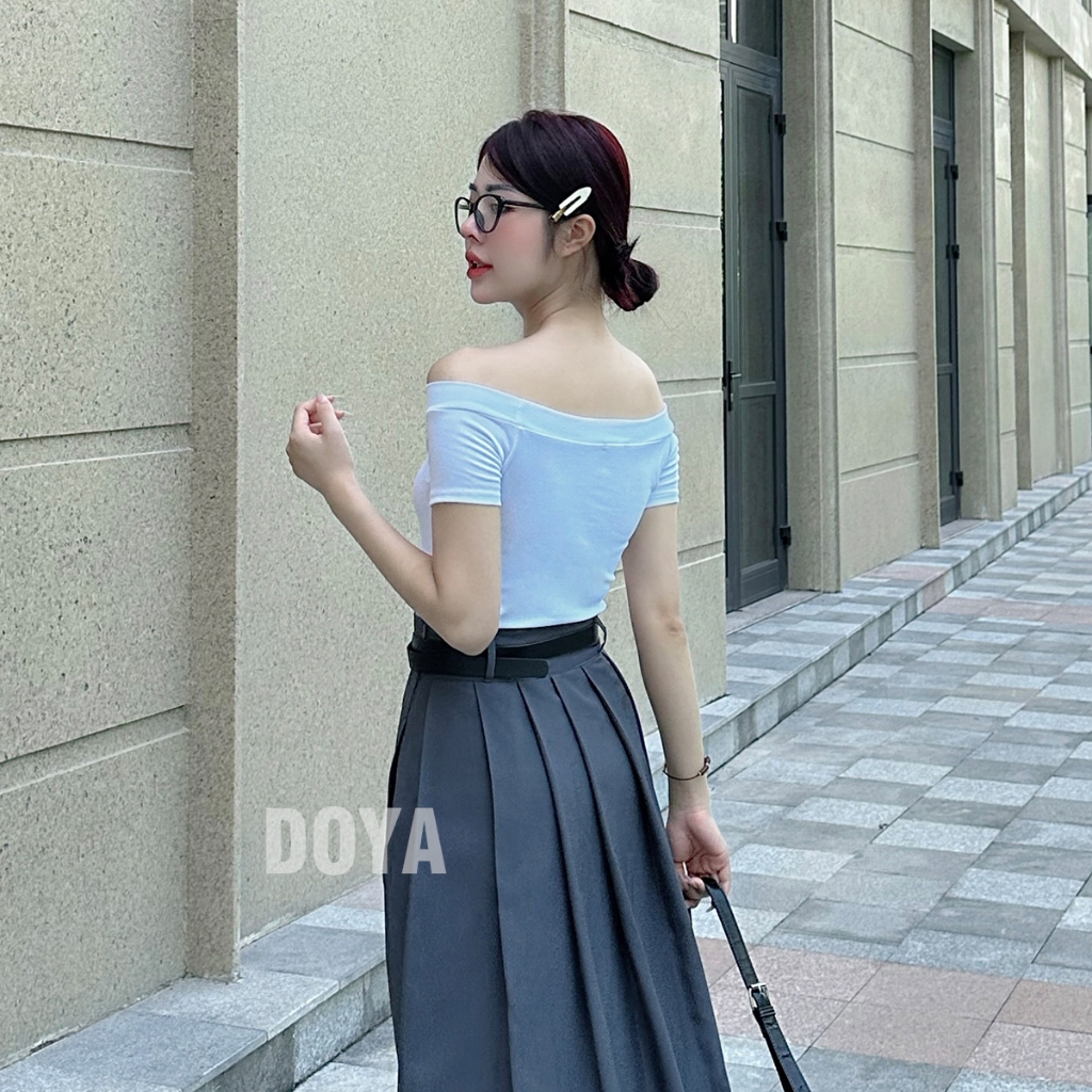 Áo trễ vai tay ngắn croptop DOYA Clothing