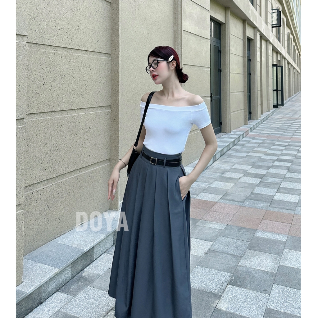 Chân váy dáng dài xếp ly DOYA Clothing