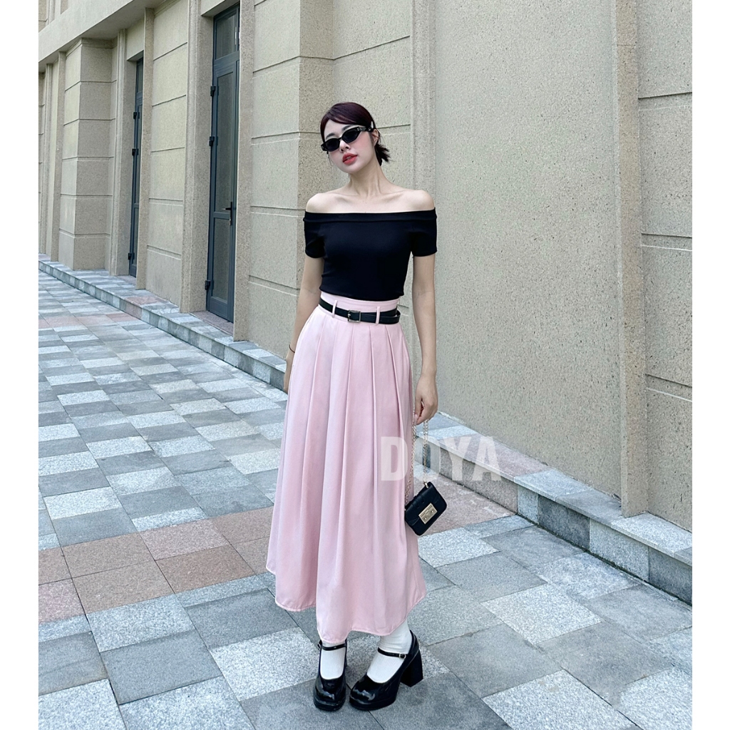 Chân váy dáng dài xếp ly DOYA Clothing