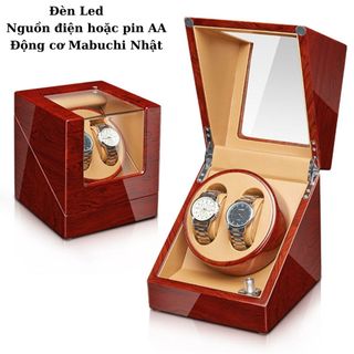  Hộp xoay đồng hồ lên dây cót 2 chiếc đồng hồ cơ 