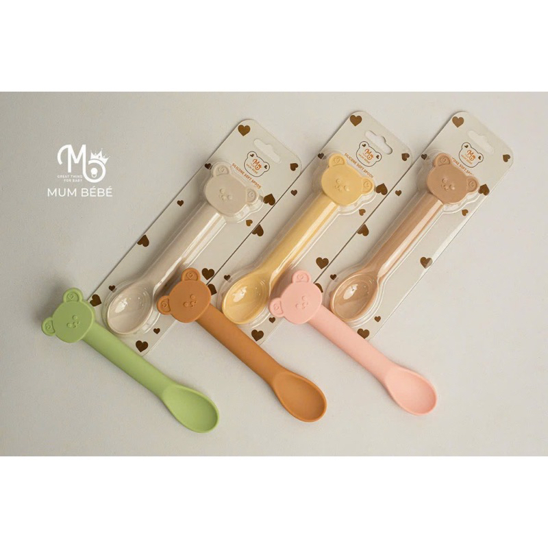 Thìa silicon gấu Mumbebe