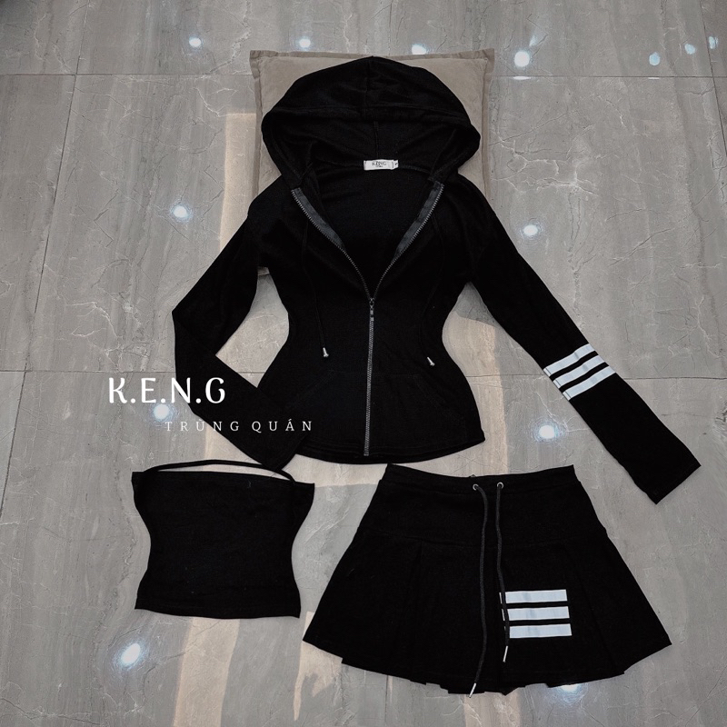 Sét bộ đầm thể thao nữ kèm áo quây mặc trong