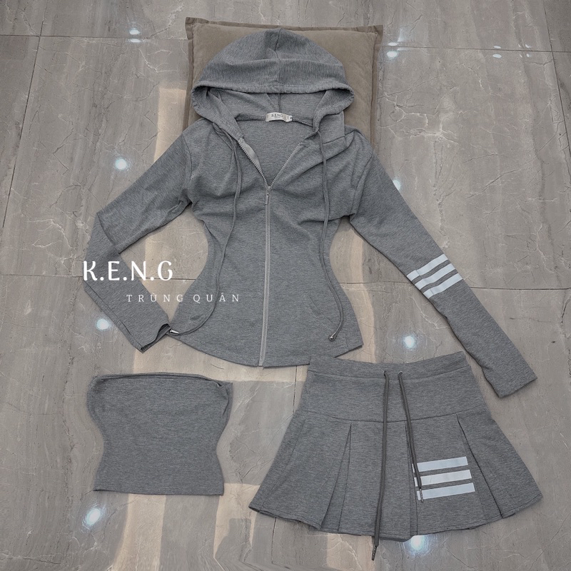 Sét bộ đầm thể thao nữ kèm áo quây mặc trong