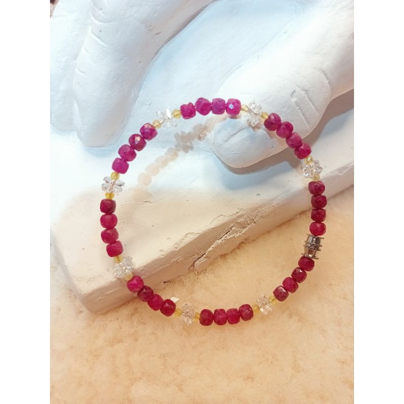 Vòng tay đá  r.u b.i , m.ắt mèo, thạ.ch a.nh thiên nhiên.