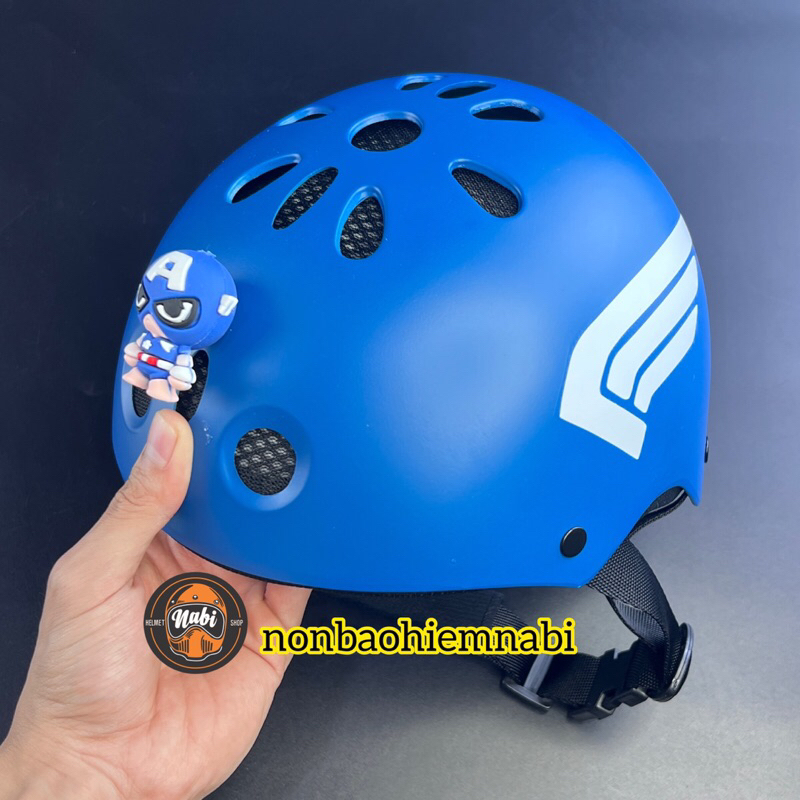 Mũ bảo hiểm bé trai siêu anh hùng, phôm nhẹ siêu thoáng.