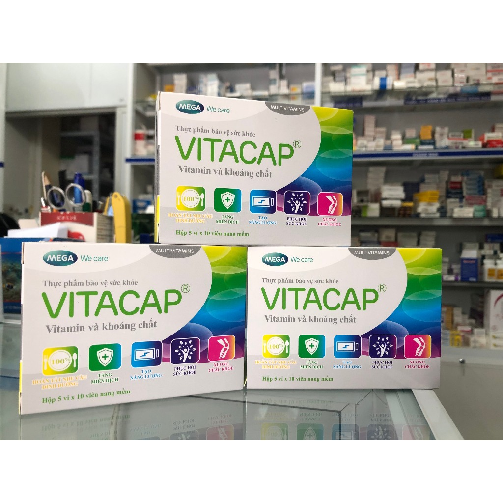 Viên uống VITACAP hộp 50 giúp bổ sung vitamin và khoáng chất cho cơ thể