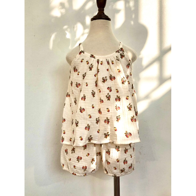 Bộ 2 dây vải Xô muslin dành cho bé gái