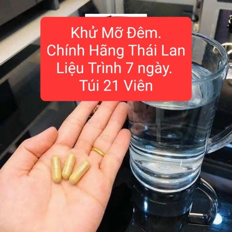 *Chính Hãng* Liệu Trình 1 Ngày Giảm Mạnh. Viên Uống KHỬ Mỡ Bán Đêm Chính Hãng Thái Lan