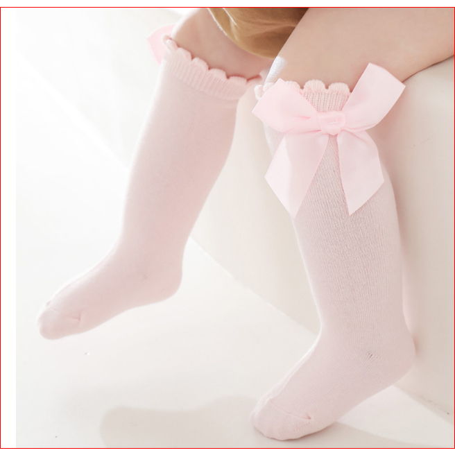 Tất Đùi Len Đính Nơ Ruy Băng Phong Cách Tiểu Thư Vintage TK013