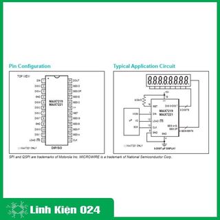 IC chức năng MAX7219 24P