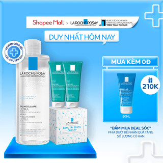 Bộ sản phẩm nước tẩy trang sạch sâu giàu khoáng dành cho da nhạy cảm La Roche Posay Micellar Water Ultra Sensitive Skin