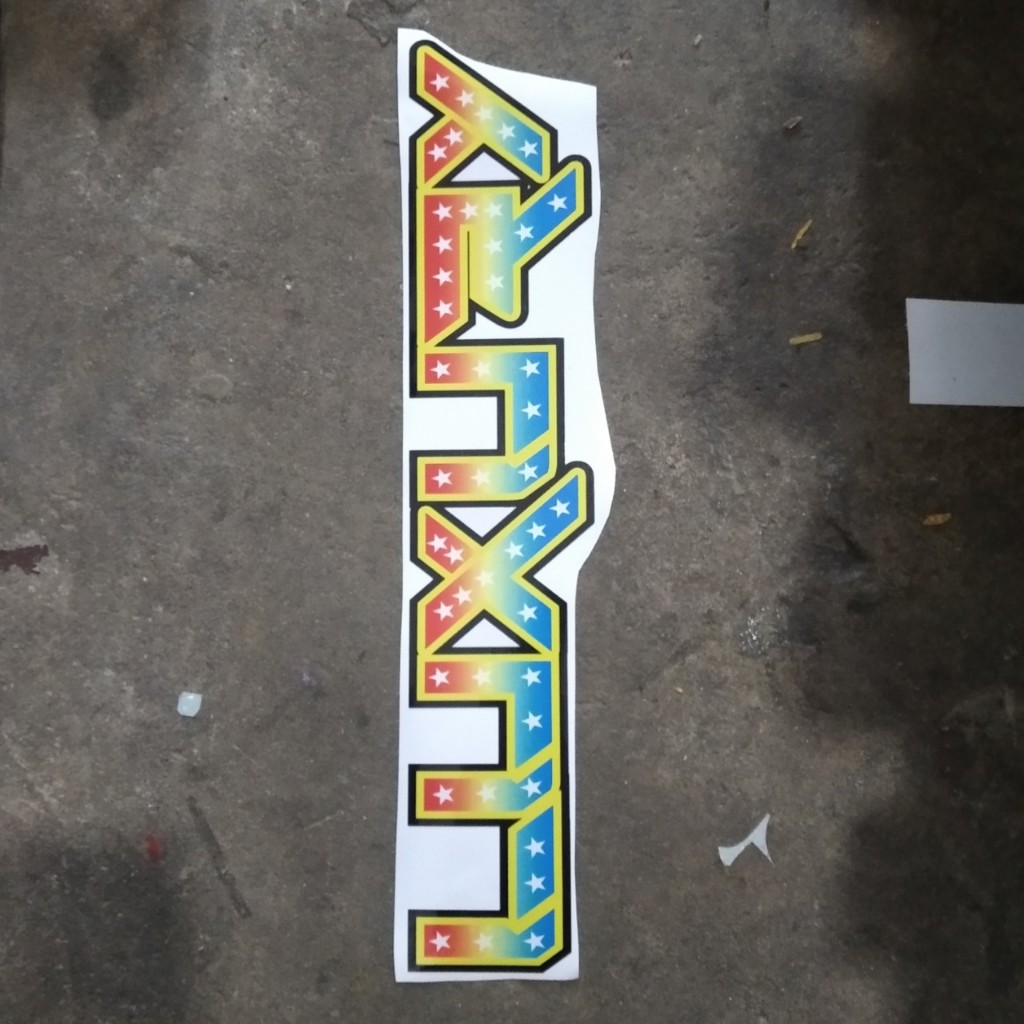 Tem chữ Luxury dán xe tải, Tem chữ dán đầu xe. Tem decal Luxury