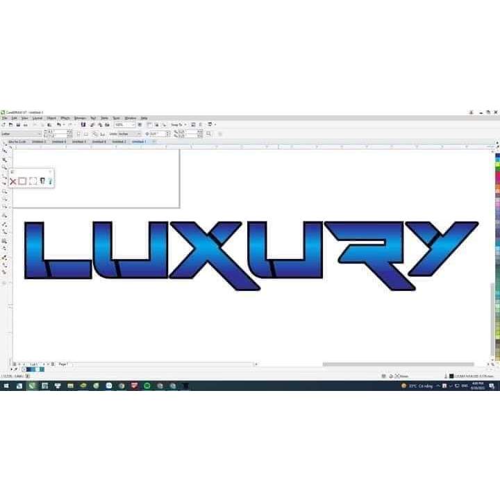 Tem chữ Luxury dán xe tải, Tem chữ dán đầu xe. Tem decal Luxury