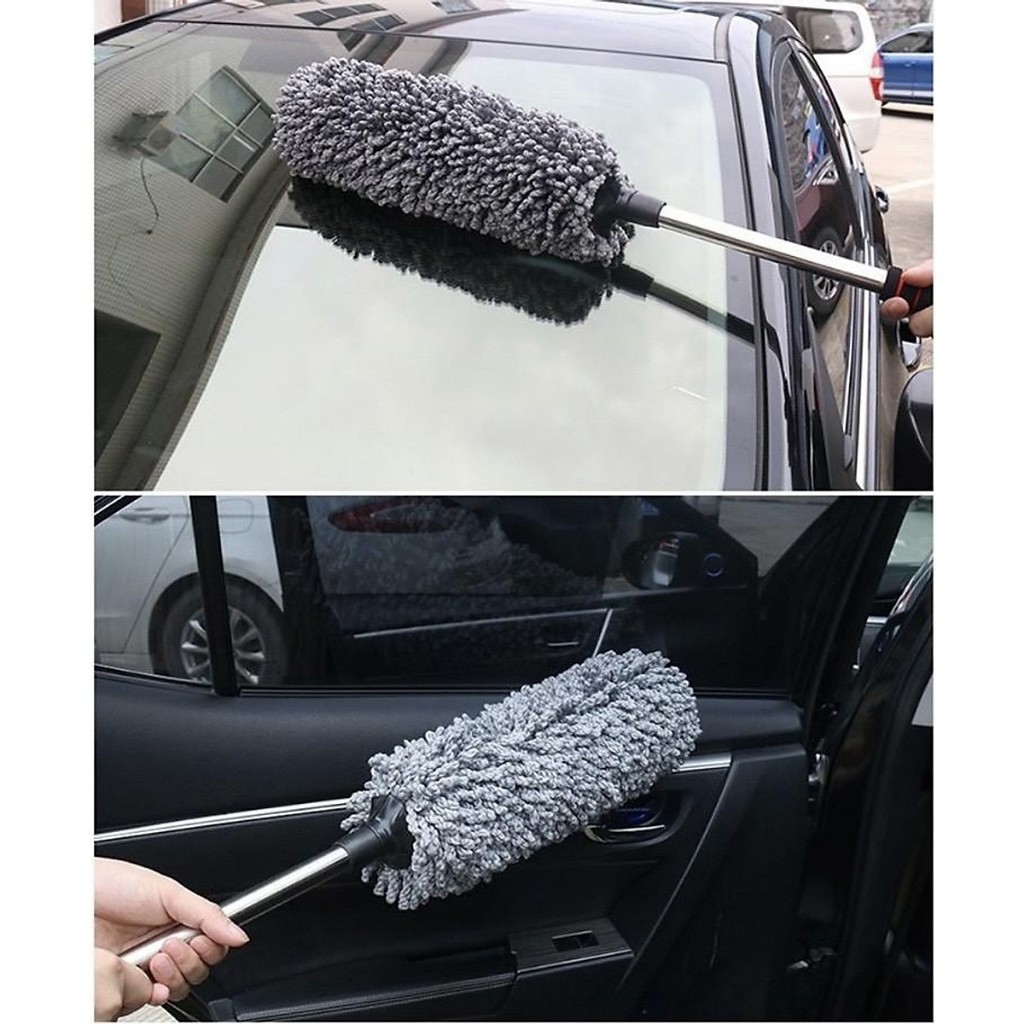 Chổi rửa xe ô tô - Chổi lau xe ô tô sợi mềm chất liệu Microfiber có cán điều chỉnh độ dài
