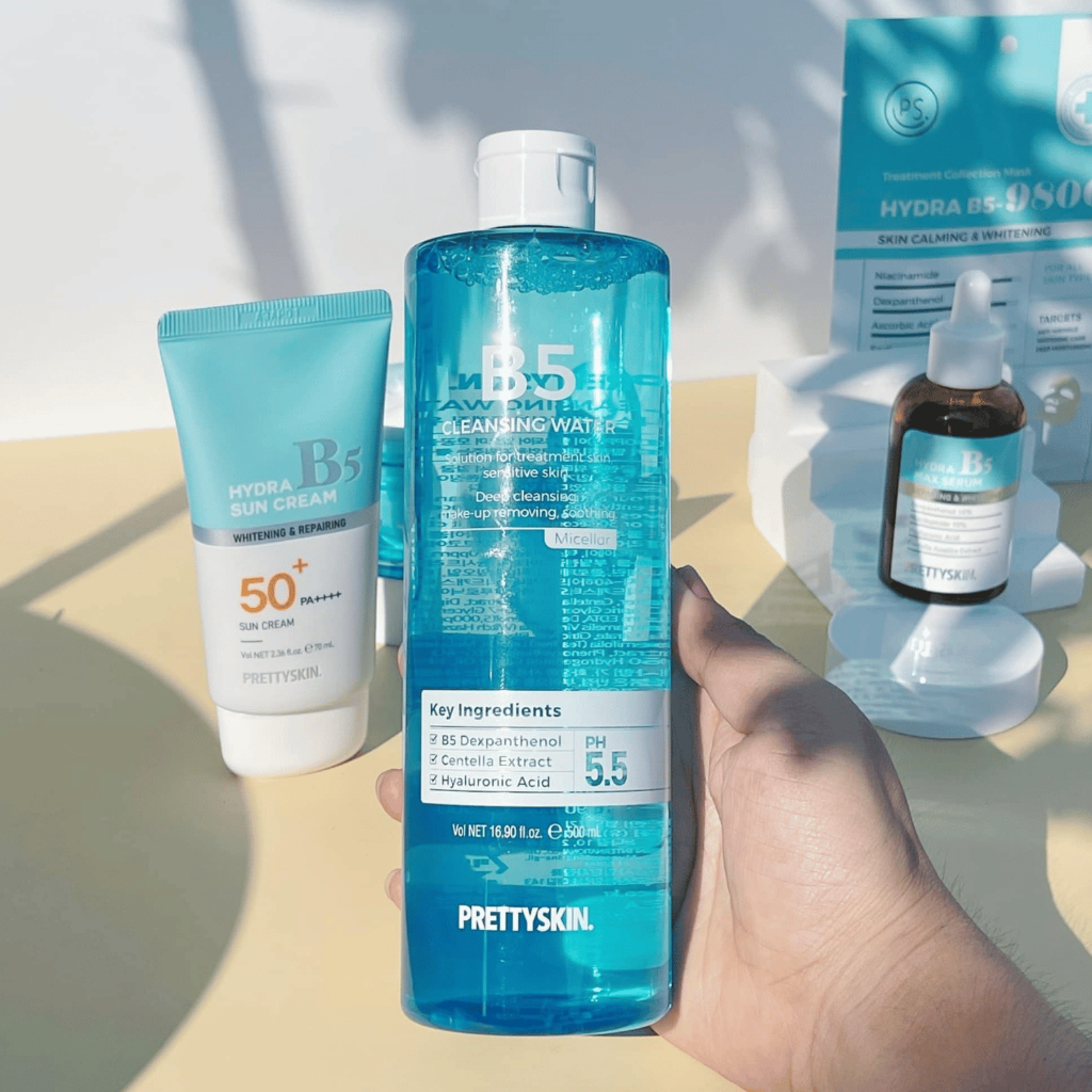 Nước Tẩy Trang Phục Hồi Cho Da Nhạy Cảm Pretty Skin B5 Cleansing Water 500ml