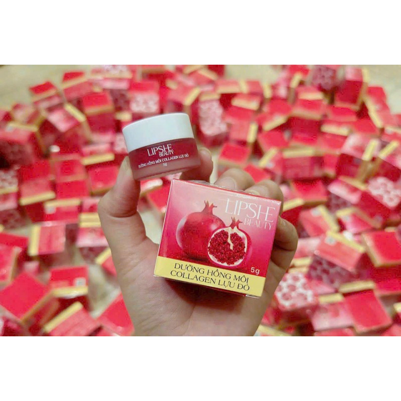 Dưỡng Hồng Môi Collagen Lựu Đỏ LIPSHE Beauty 5g