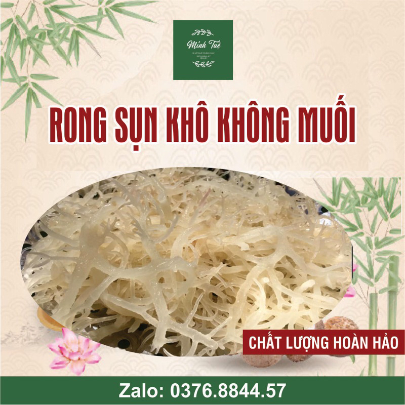 RONG SỤN KHÔ KHÔNG MUỐI ( Rong biển trắng Nha Trang ) loại 1 | Thực phẩm giàu dinh dưỡng - [ 100G-200G-500G ]