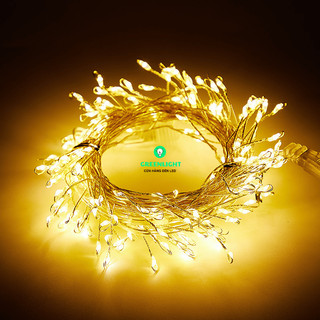 Dây Đèn Trang trí quấn cây vòng nguyệt quế, dây LED chớp nháy fairy light dài 5m trang trí giáng sinh Noel Tết