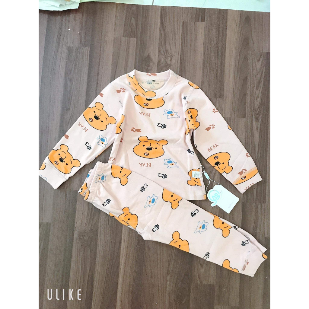 Set bộ cotton nỉ hàng quảng châu họa tiết bắt mắt sz 90-120