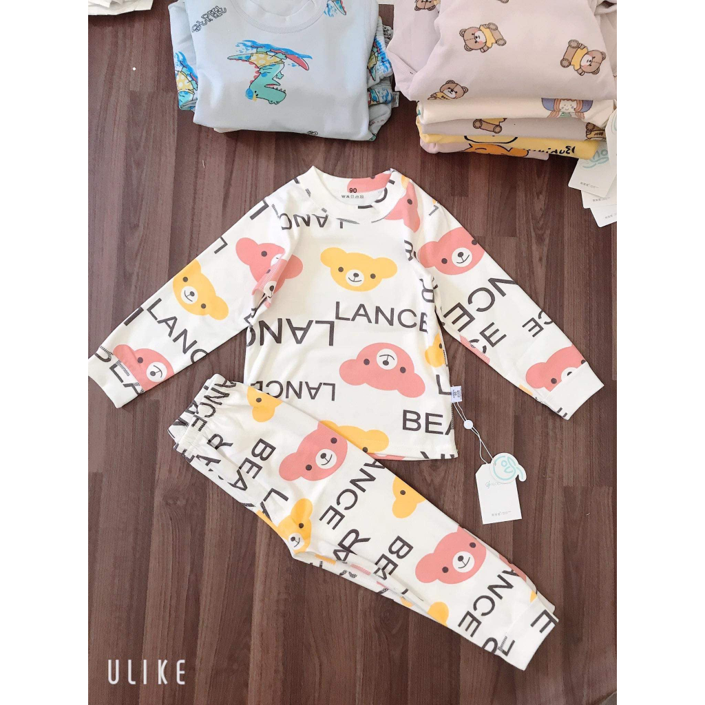 Set bộ cotton nỉ hàng quảng châu họa tiết bắt mắt sz 90-120